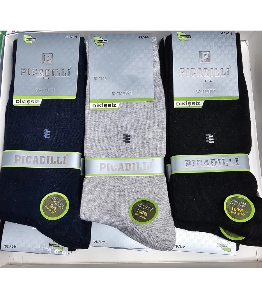 Pıcadıllı Erkek Bambu Dikişsiz Çorap PCLE110