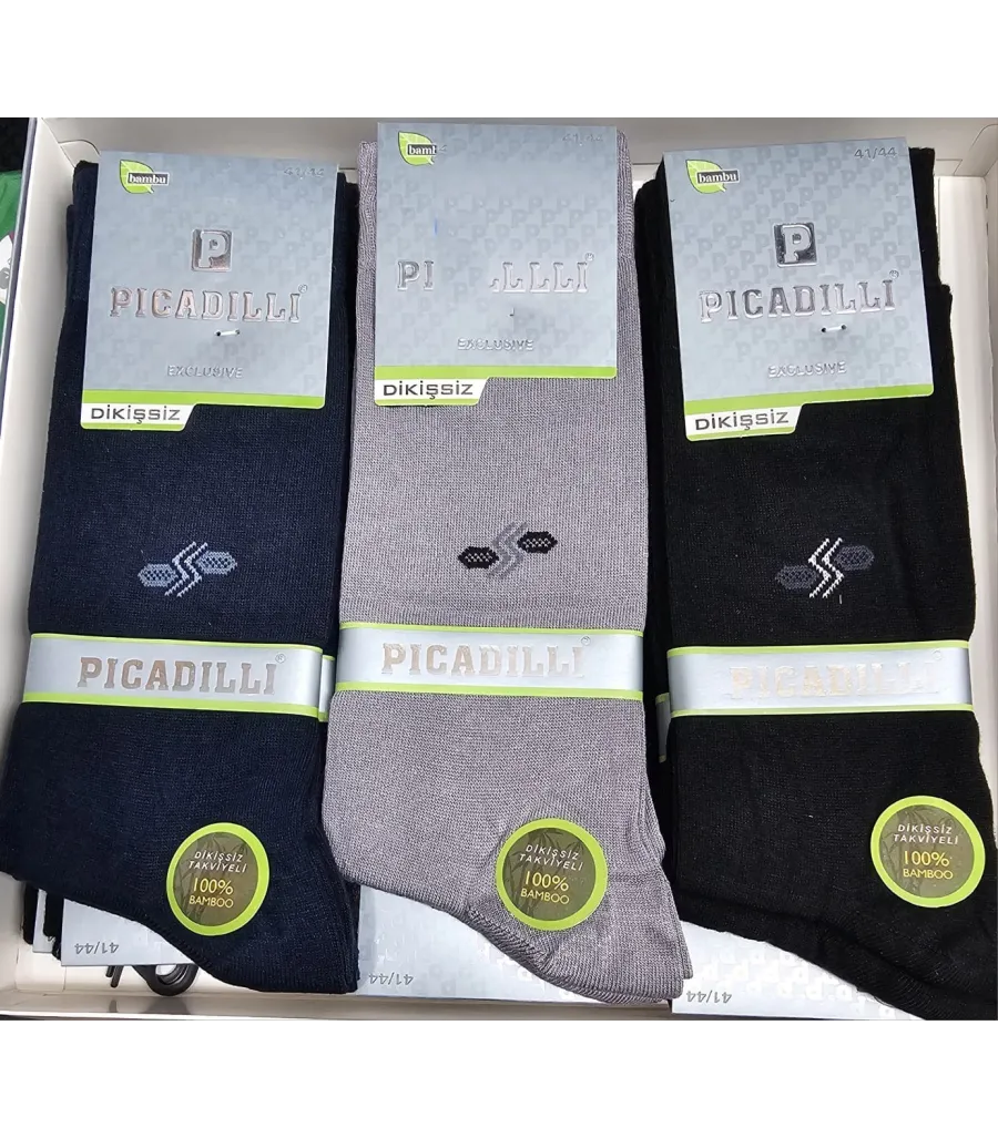 Pıcadıllı Erkek Bambu Dikişsiz Çorap PCLE114