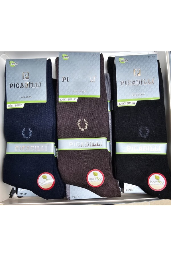 Pıcadıllı Erkek Bambu Dikişsiz Çorap PCLE115