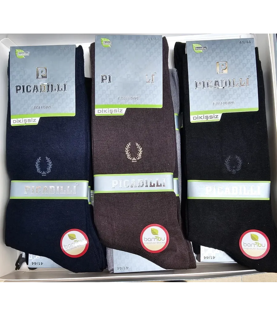 Pıcadıllı Erkek Bambu Dikişsiz Çorap PCLE115
