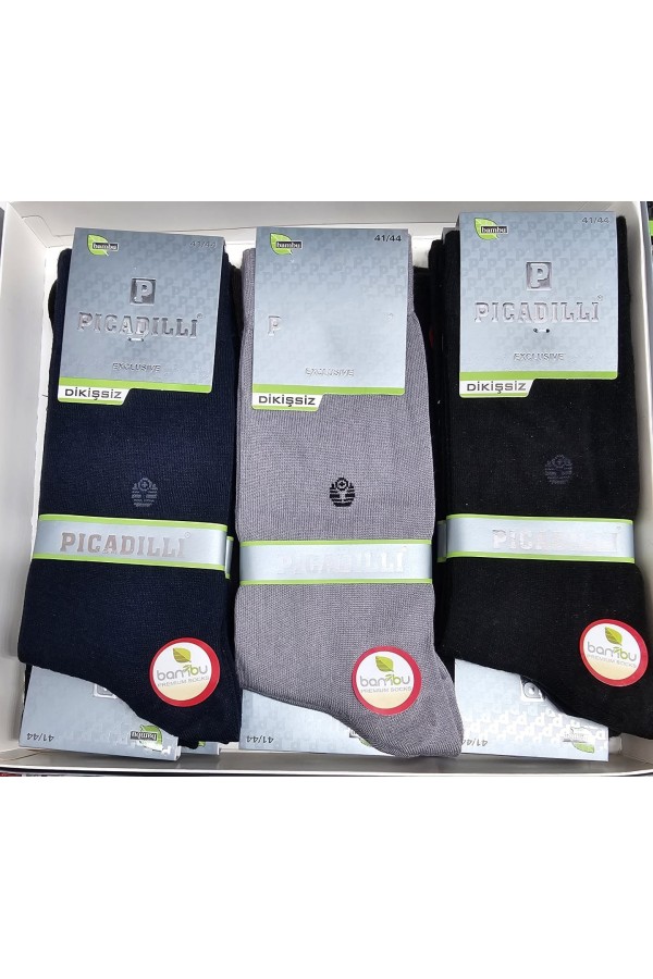 Pıcadıllı Erkek Bambu Dikişsiz Çorap PCLE116
