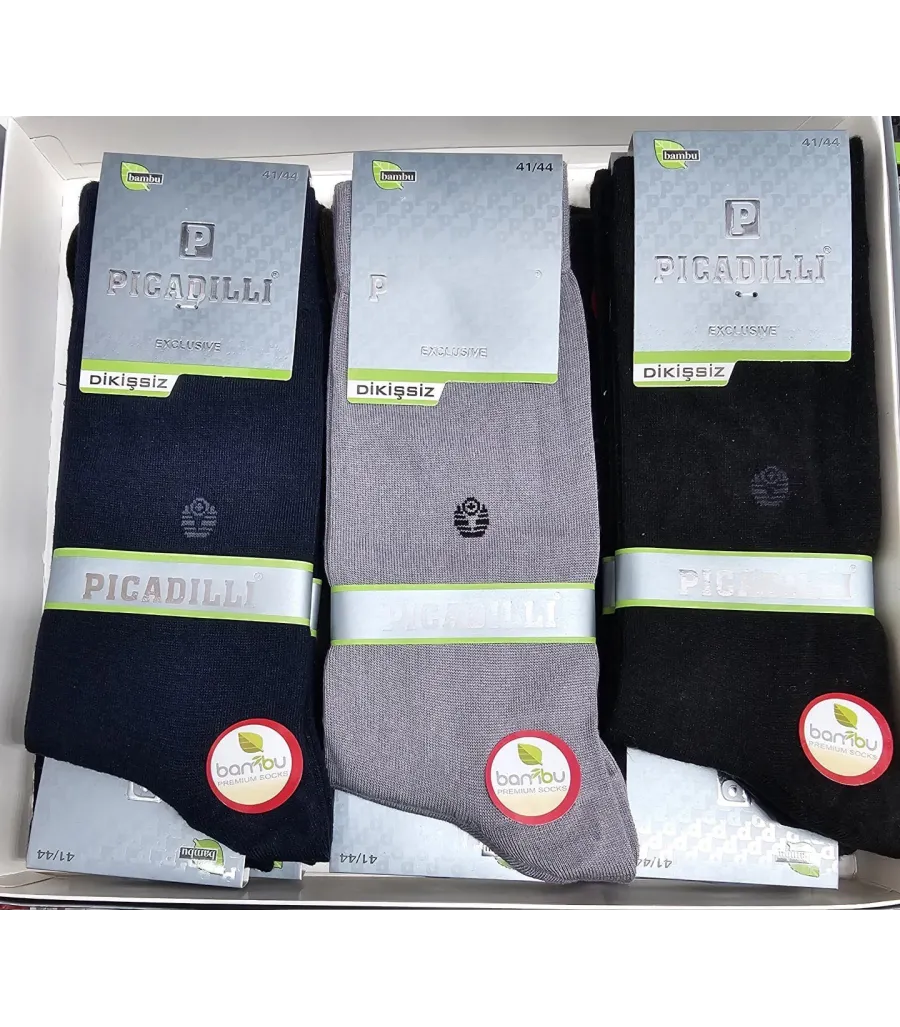 Pıcadıllı Erkek Bambu Dikişsiz Çorap PCLE116