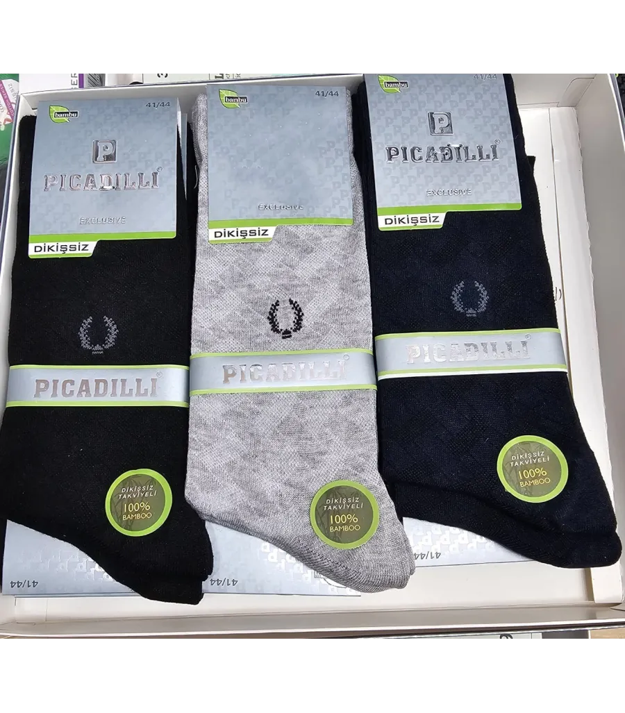 Pıcadıllı Erkek Bambu Dikişsiz Çorap PCLE106