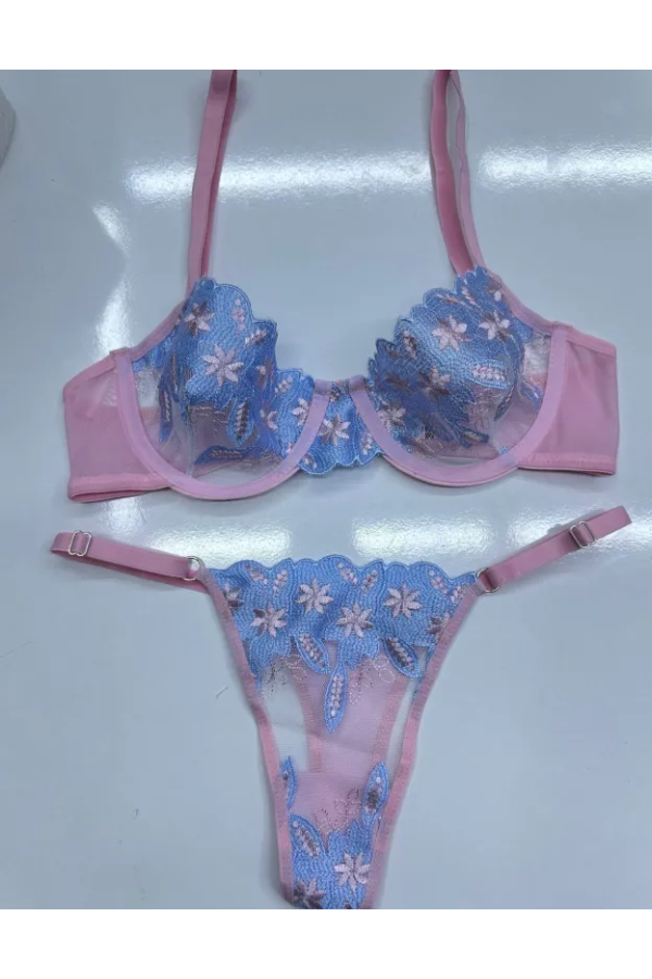 Blue Avcı Destek Sütyen Takımı BR-232-Pudra