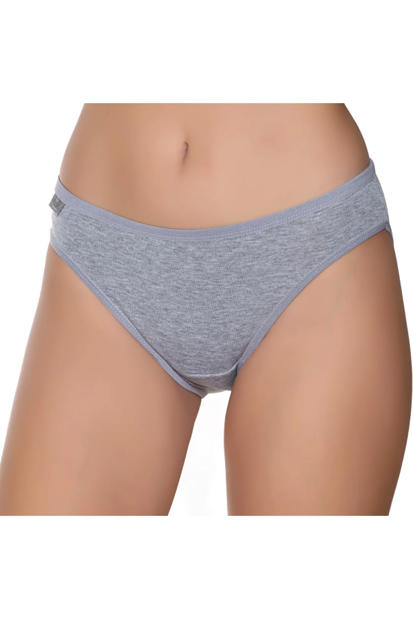 Gümüş 6001 Kadın Ribana Düz Biye Bikini Gri