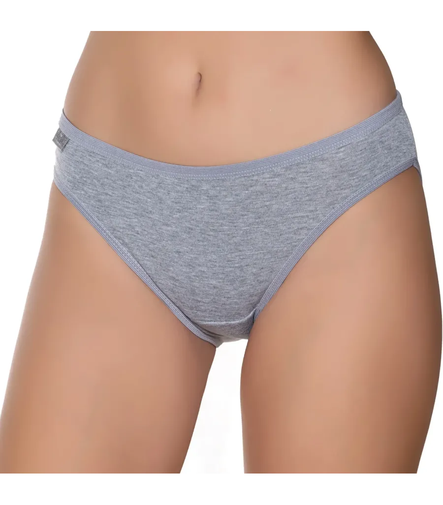 Gümüş 6001 Kadın Ribana Düz Biye Bikini Gri