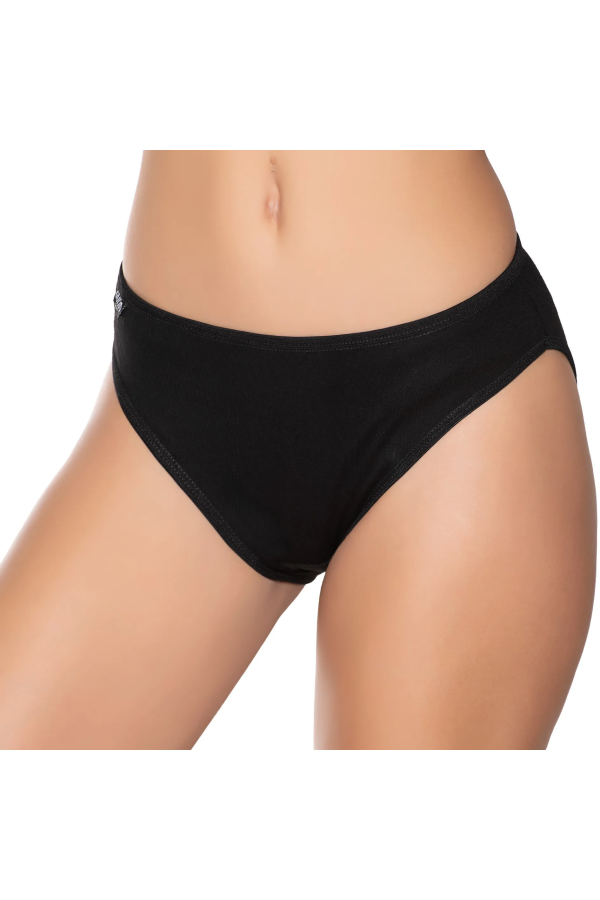 Gümüş 6001 Kadın Ribana Düz Biye Bikini Siyah