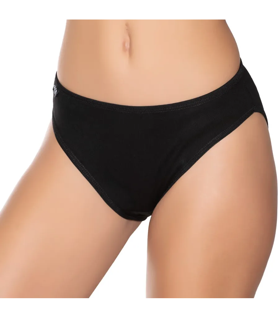 Gümüş 6001 Kadın Ribana Düz Biye Bikini Siyah