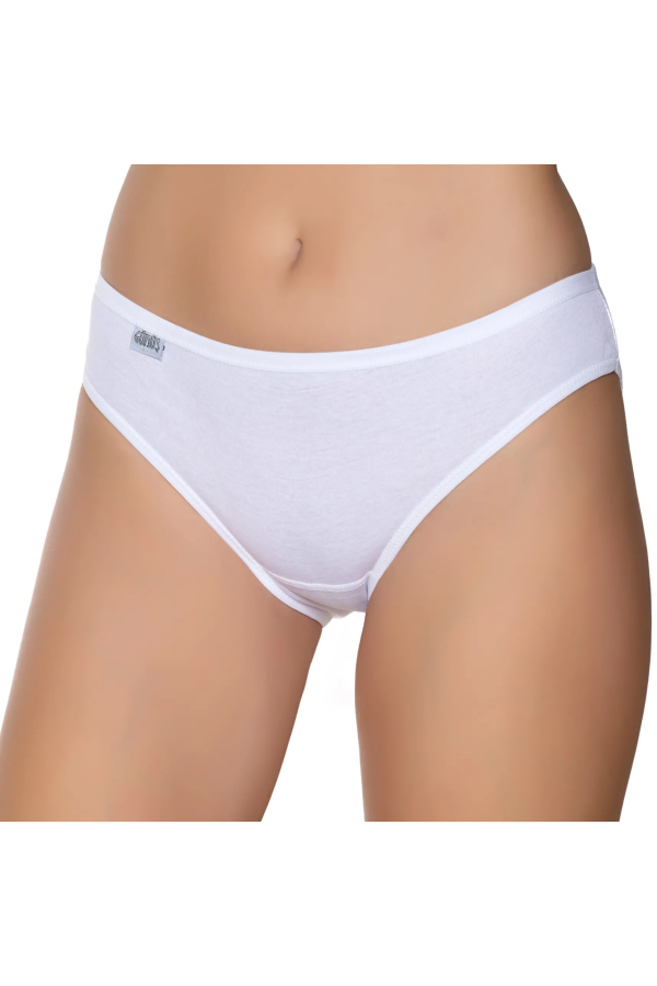 Gümüş 6001 Kadın Ribana Düz Biye Bikini Beyaz
