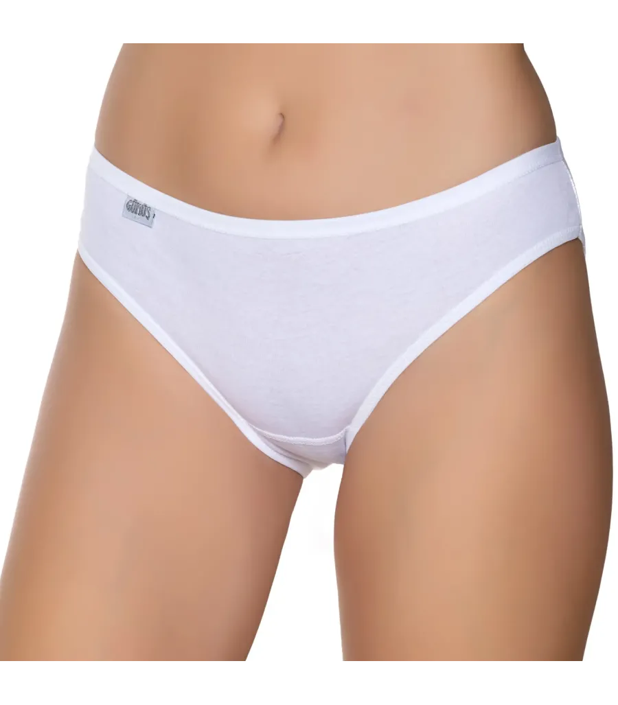 Gümüş 6001 Kadın Ribana Düz Biye Bikini Beyaz