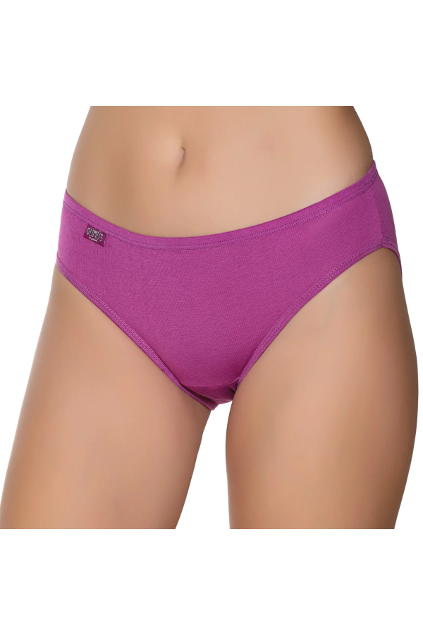 Gümüş 6001 Kadın Ribana Düz Biye Bikini Mor