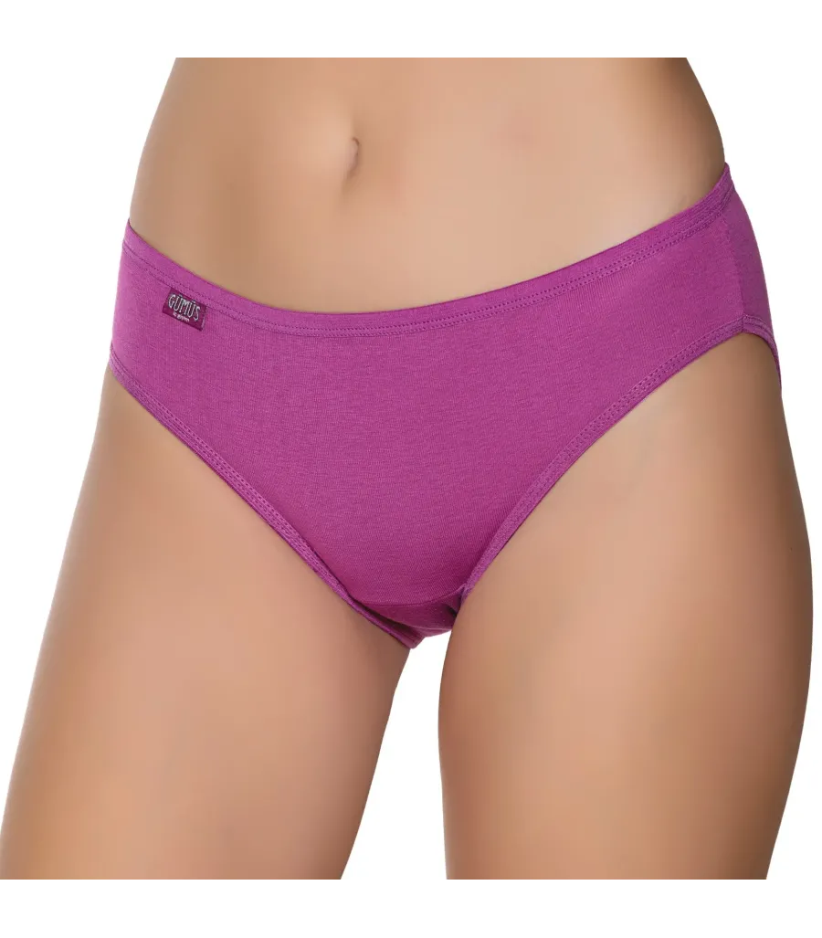 Gümüş 6001 Kadın Ribana Düz Biye Bikini Mor