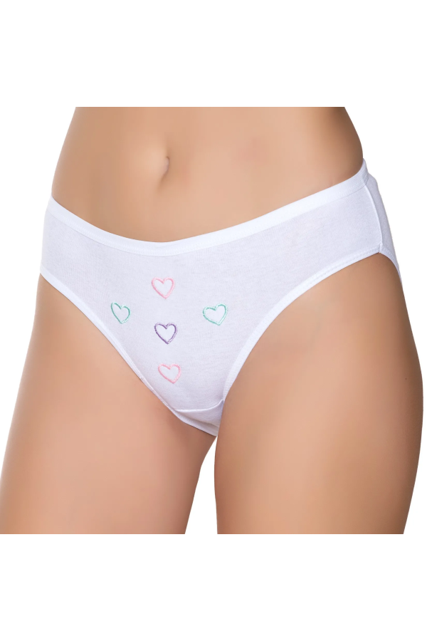 Gümüş İç Giyim 6002 Kadın Ribana İnce Bel İşlemeli Bikini