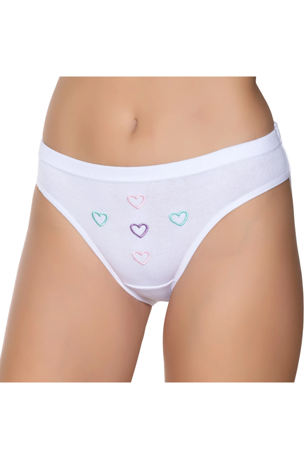 Gümüş İç Giyim 6003 Kadın Ribana Reçme Bel İşlemeli Bikini