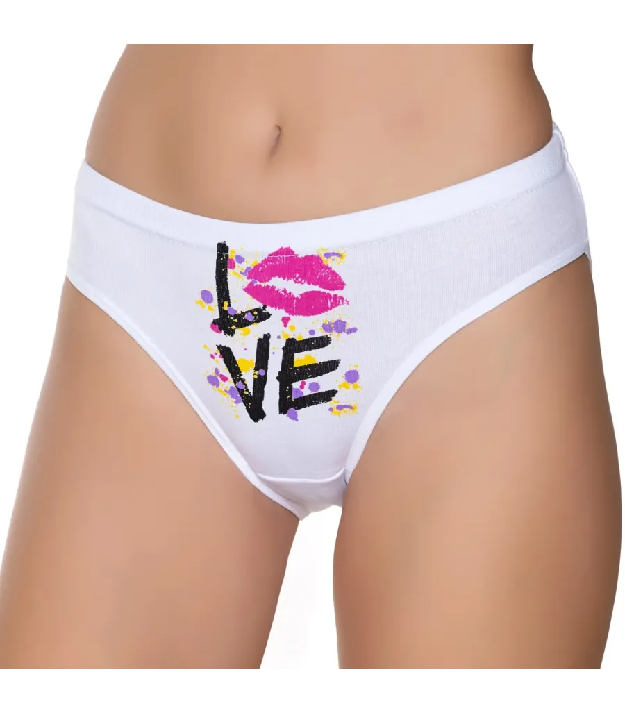 Gümüş İç Giyim 6009 Kadın Ribana Reçme Bel Baskılı Bikini
