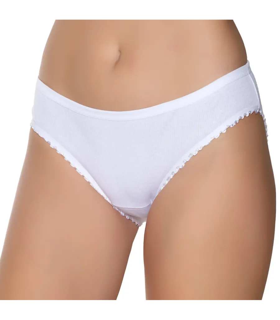 Gümüş İç Giyim 6010 Kadın Ribana Fırfır Paça Bikini
