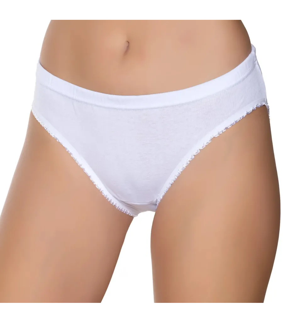 Gümüş İç Giyim 6011 Kadın Ribana Reçme Bel Fırfır Paça Bikini