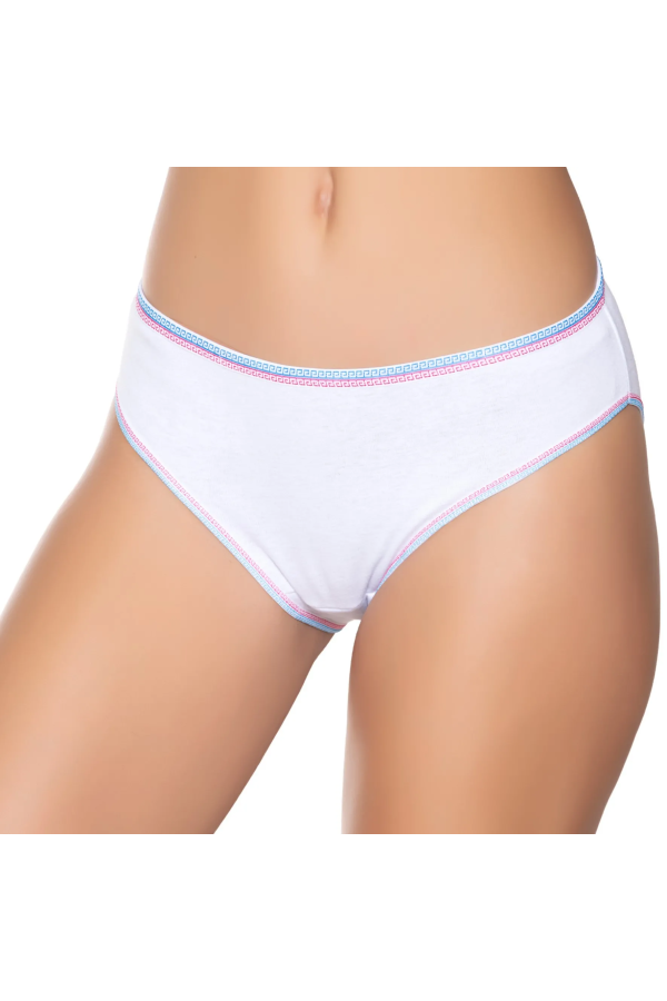 Gümüş İç Giyim 6012 Kadın Ribana İnce Bel Biye Baskı Bikini