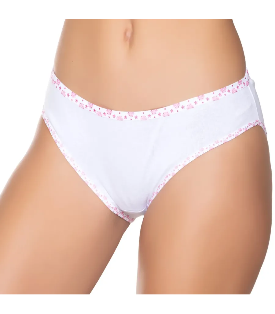 Gümüş İç Giyim 6012 Kadın Ribana İnce Bel Biye Baskı Bikini