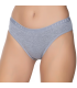 Gümüş İç Giyim 6016 Kadın Ribana Beli Gümüş Yazılı Bikini Gri