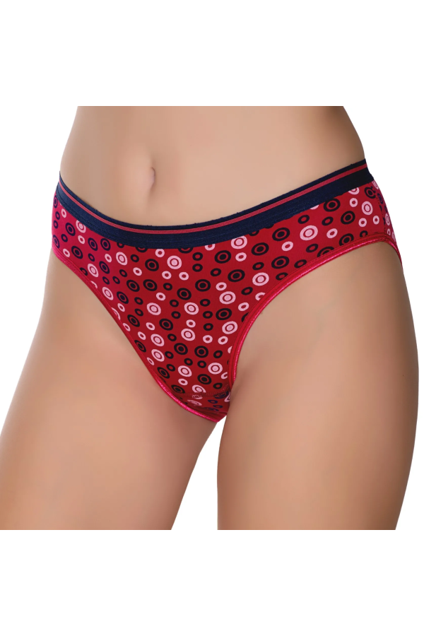 Gümüş İç Giyim 6018 Kadın Likralı Kemer Lastikli Baskılı Bikini