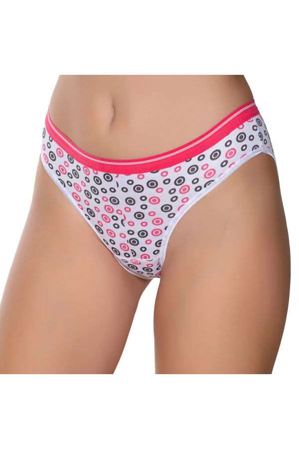 Gümüş İç Giyim 6018 Kadın Likralı Kemer Lastikli Baskılı Bikini