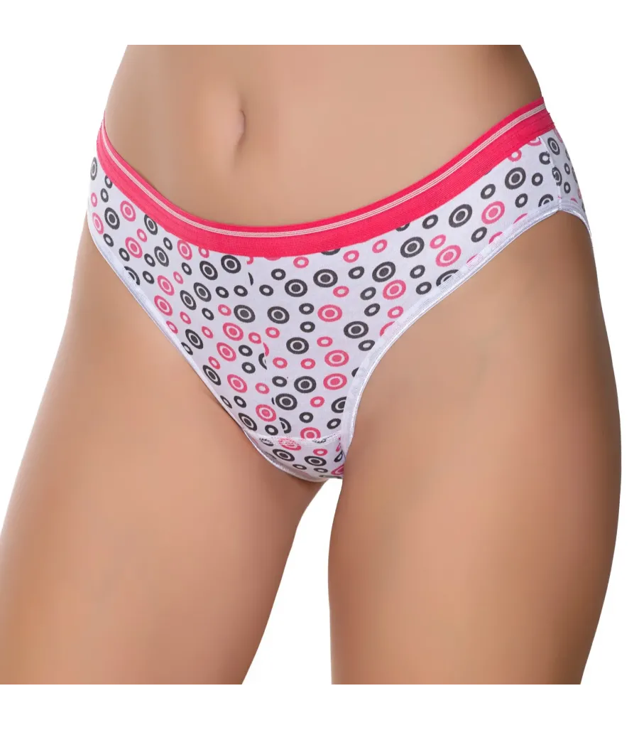 Gümüş İç Giyim 6018 Kadın Likralı Kemer Lastikli Baskılı Bikini