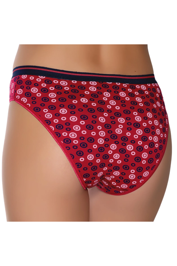 Gümüş İç Giyim 6018 Kadın Likralı Kemer Lastikli Baskılı Bikini
