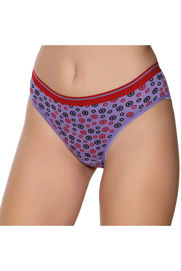Gümüş İç Giyim 6018 Kadın Likralı Kemer Lastikli Baskılı Bikini