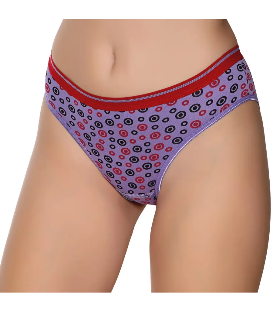 Gümüş İç Giyim 6018 Kadın Likralı Kemer Lastikli Baskılı Bikini