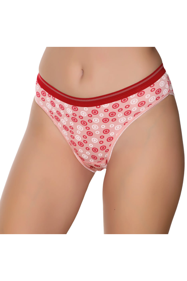 Gümüş İç Giyim 6018 Kadın Likralı Kemer Lastikli Baskılı Bikini