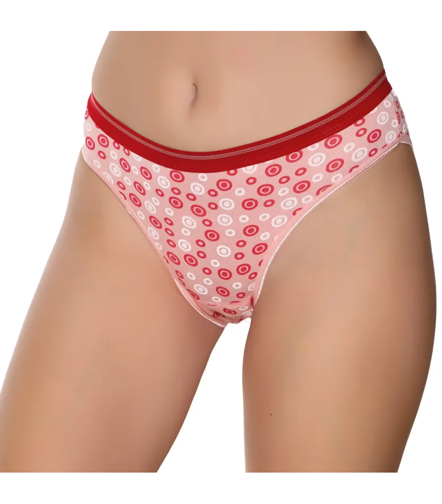Gümüş İç Giyim 6018 Kadın Likralı Kemer Lastikli Baskılı Bikini