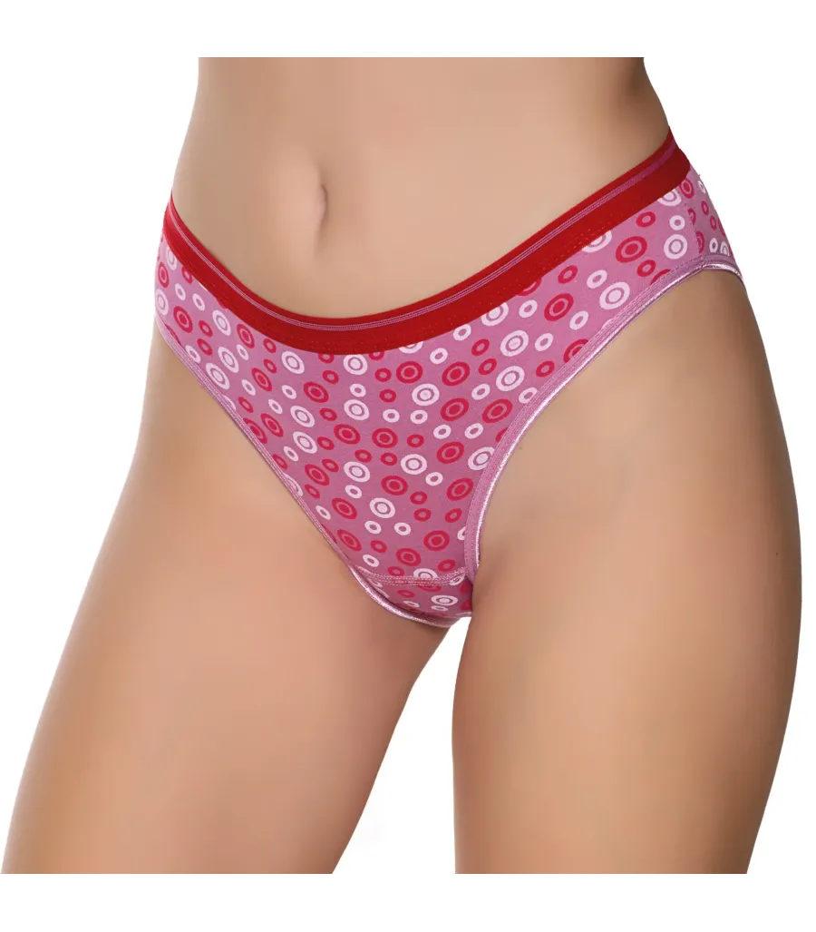 Gümüş İç Giyim 6018 Kadın Likralı Kemer Lastikli Baskılı Bikini