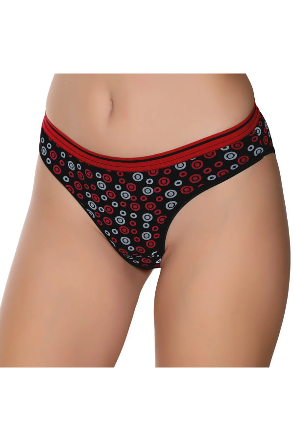 Gümüş İç Giyim 6018 Kadın Likralı Kemer Lastikli Baskılı Bikini