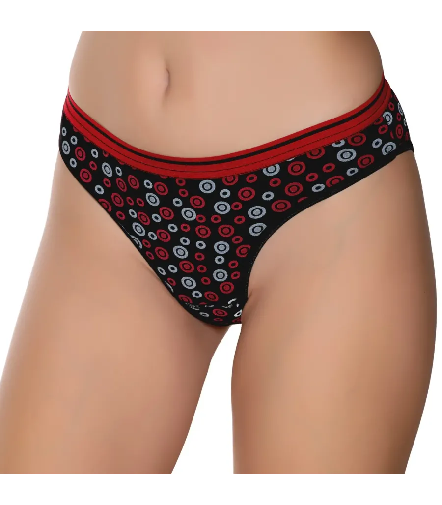 Gümüş İç Giyim 6018 Kadın Likralı Kemer Lastikli Baskılı Bikini