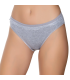 Gümüş İç Giyim 6021 Kadın Likralı Beli Dantelli Bikini Gri