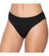 Gümüş İç Giyim 6021 Kadın Likralı Beli Dantelli Bikini Siyah