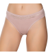 Gümüş İç Giyim 6021 Kadın Likralı Beli Dantelli Bikini Vizon