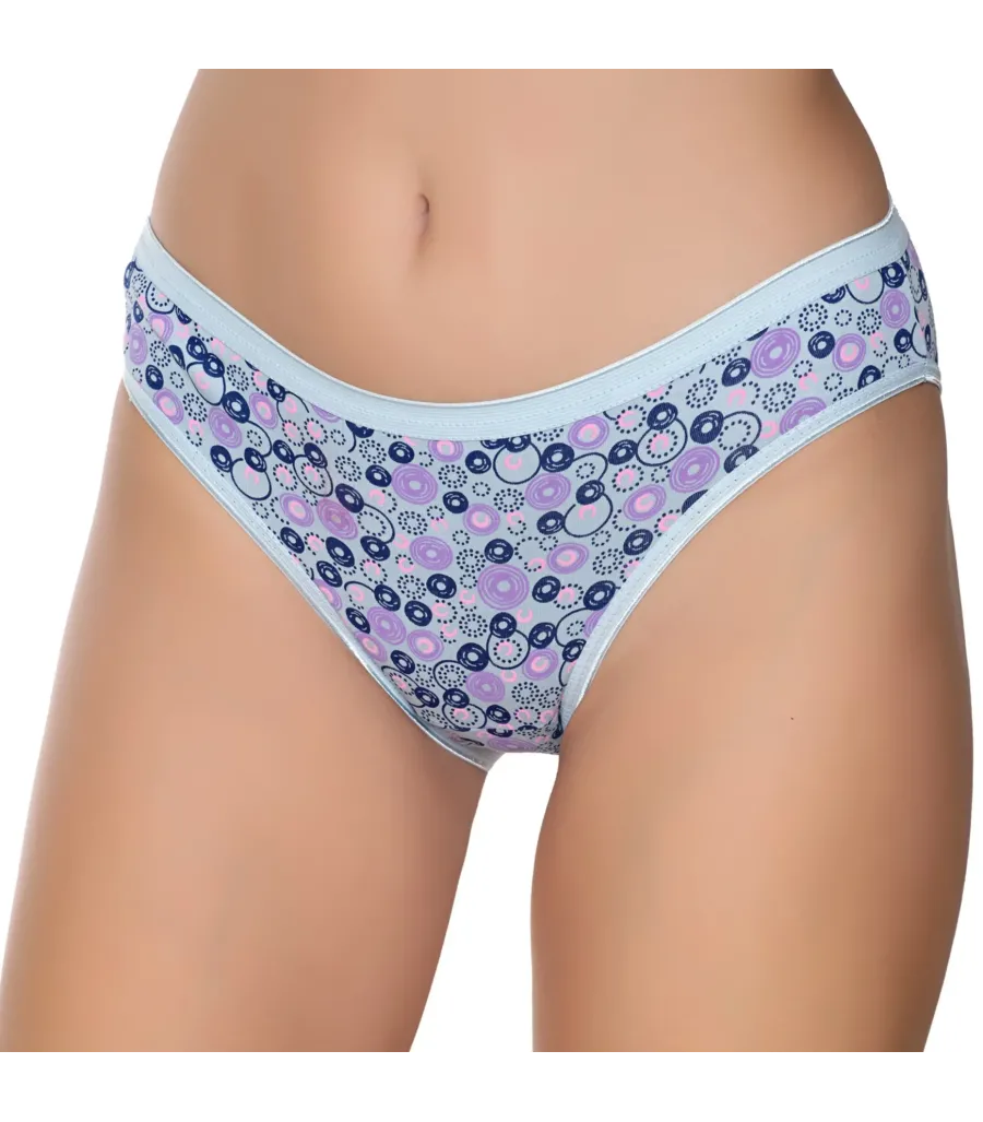 Gümüş İç Giyim 6026 Kadın Likralı İnce Bel Halka Baskılı Bikini