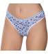 Gümüş İç Giyim 6026 Kadın Likralı İnce Bel Halka Baskılı Bikini
