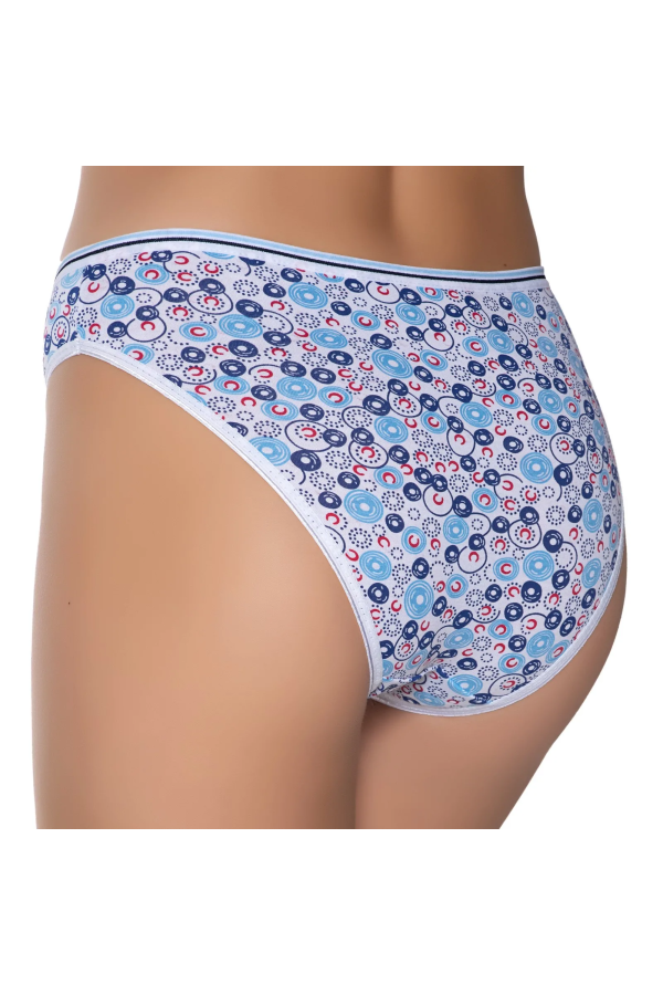 Gümüş İç Giyim 6026 Kadın Likralı İnce Bel Halka Baskılı Bikini