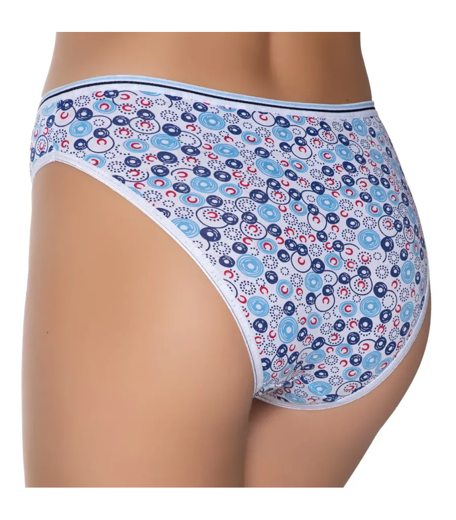 Gümüş İç Giyim 6026 Kadın Likralı İnce Bel Halka Baskılı Bikini