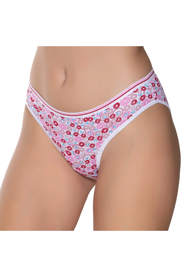 Gümüş İç Giyim 6026 Kadın Likralı İnce Bel Halka Baskılı Bikini