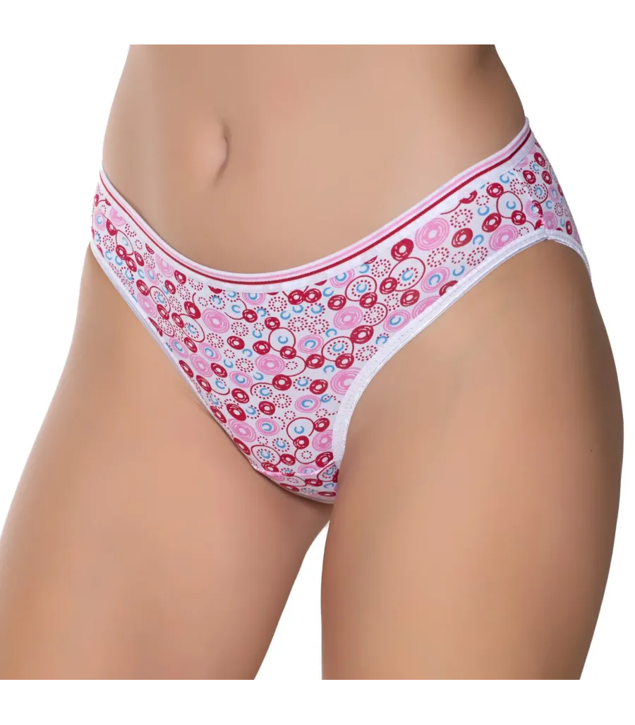 Gümüş İç Giyim 6026 Kadın Likralı İnce Bel Halka Baskılı Bikini