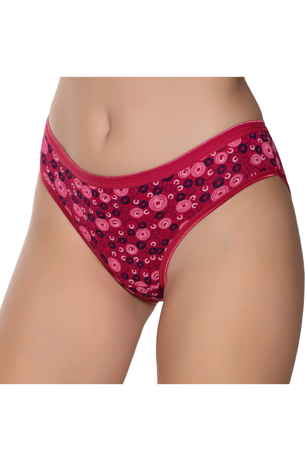 Gümüş İç Giyim 6026 Kadın Likralı İnce Bel Halka Baskılı Bikini