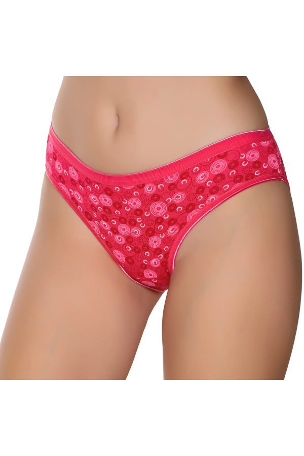 Gümüş İç Giyim 6026 Kadın Likralı İnce Bel Halka Baskılı Bikini