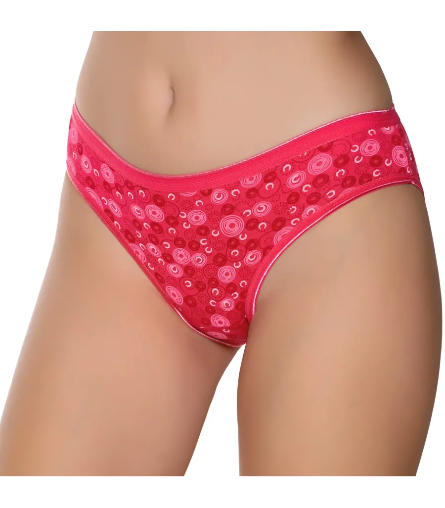 Gümüş İç Giyim 6026 Kadın Likralı İnce Bel Halka Baskılı Bikini