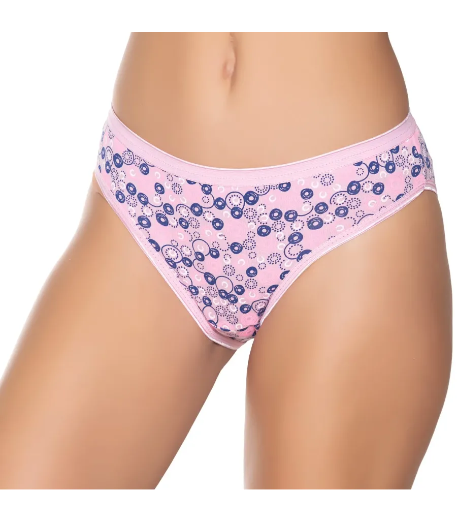 Gümüş İç Giyim 6026 Kadın Likralı İnce Bel Halka Baskılı Bikini