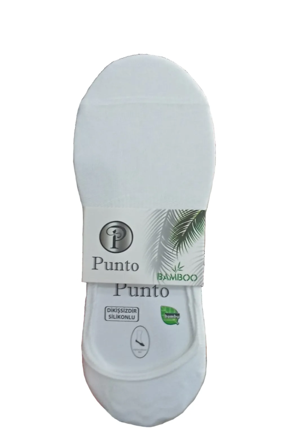 Punto Yıkamalı Dikişsiz Silikonlu Bambu Erkek Babet Çorap