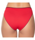 Gümüş İç Giyim 6036 Kadın Likralı Beli Çizgili Bikini Kırmızı
